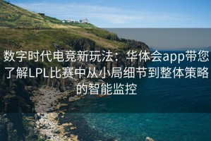 数字时代电竞新玩法：华体会app带您了解LPL比赛中从小局细节到整体策略的智能监控